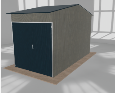 Hala stalowa 3x6m dwuspadowa Aluminium Wysoka