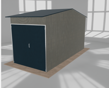 Hala stalowa 3x7m dwuspadowa Aluminium Wysoka