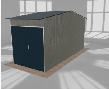 Hala stalowa 3x7.5m dwuspadowa Aluminium Wysoka