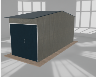 Hala stalowa 3x8m dwuspadowa Aluminium Wysoka