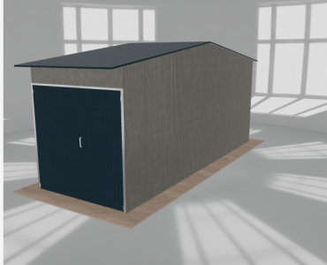 Hala stalowa 3x8.5m dwuspadowa Aluminium Wysoka