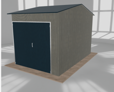 Hala stalowa 3.5x5.5m dwuspadowa Aluminium Wysoka