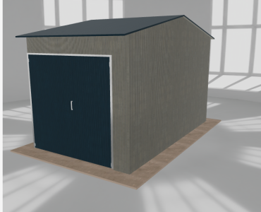 Hala stalowa 3.5x6m dwuspadowa Aluminium Wysoka