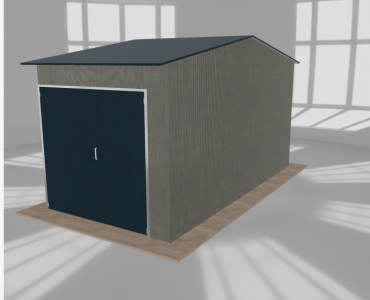 Hala stalowa 3.5x7m dwuspadowa Aluminium Wysoka