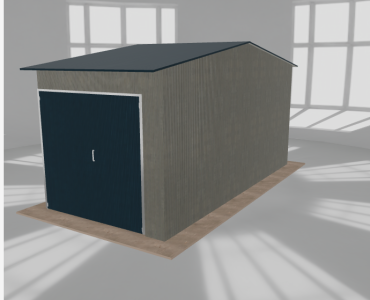 Hala stalowa 3.5x7.5m dwuspadowa Aluminium Wysoka