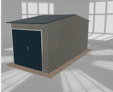 Hala stalowa 3.5x8m dwuspadowa Aluminium Wysoka