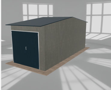 Hala stalowa 3.5x9m dwuspadowa Aluminium Wysoka