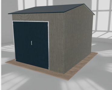Hala stalowa 4x5m dwuspadowa Aluminium Wysoka