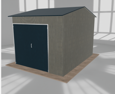 Hala stalowa 4x5.5m dwuspadowa Aluminium Wysoka