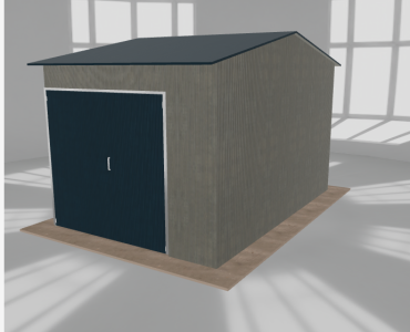 Hala stalowa 4x6m dwuspadowa Aluminium Wysoka