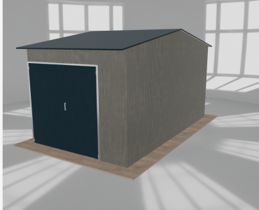Hala stalowa 4x7m dwuspadowa Aluminium Wysoka