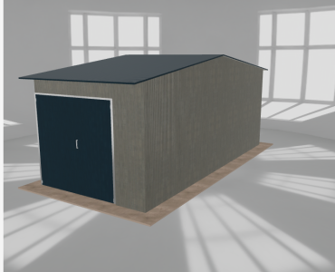 Hala stalowa 4x9m dwuspadowa Aluminium Wysoka