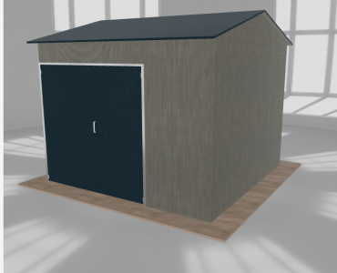Hala stalowa 4.5x4.5m dwuspadowa Aluminium Wysoka