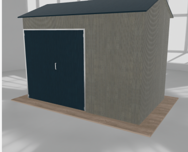 Hala stalowa 5x3m dwuspadowa Aluminium Wysoka