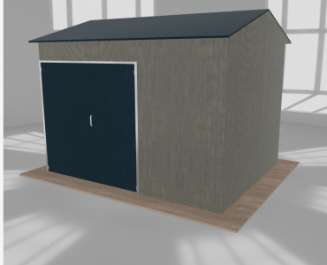 Hala stalowa 5x4m dwuspadowa Aluminium Wysoka