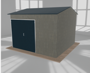 Hala stalowa 5x5m dwuspadowa Aluminium Wysoka