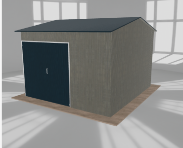 Hala stalowa 5x5.5m dwuspadowa Aluminium Wysoka