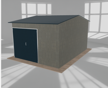 Hala stalowa 5x7m dwuspadowa Aluminium Wysoka