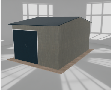 Hala stalowa 5x7.5m dwuspadowa Aluminium Wysoka