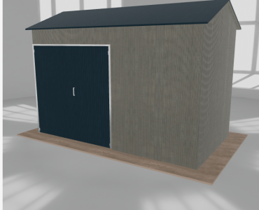 Hala stalowa 5.5x3m dwuspadowa Aluminium Wysoka