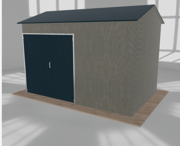 Hala stalowa 5.5x3.5m dwuspadowa Aluminium Wysoka