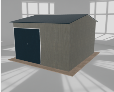 Hala stalowa 5.5x6m dwuspadowa Aluminium Wysoka