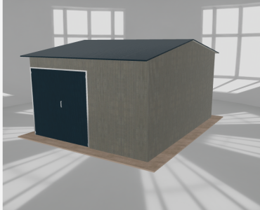 Hala stalowa 5.5x7m dwuspadowa Aluminium Wysoka
