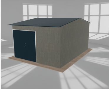 Hala stalowa 5.5x7.5m dwuspadowa Aluminium Wysoka