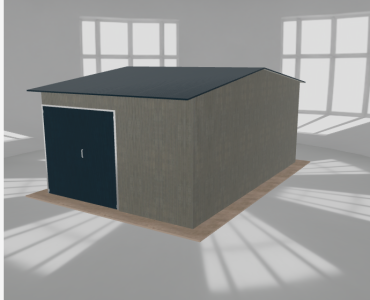 Hala stalowa 5.5x8.5m dwuspadowa Aluminium Wysoka