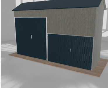 Hala stalowa 6x2m dwuspadowa Aluminium Wysoka