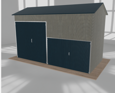 Hala stalowa 6x3m dwuspadowa Aluminium Wysoka