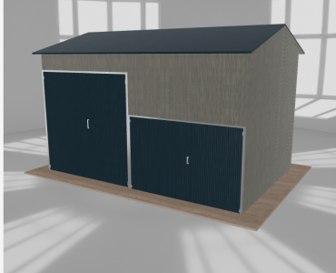 Hala stalowa 6x4m dwuspadowa Aluminium Wysoka