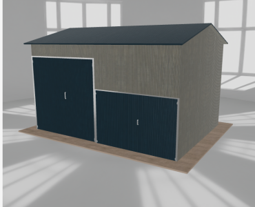 Hala stalowa 6x4.5m dwuspadowa Aluminium Wysoka