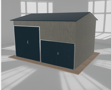 Hala stalowa 6x5m dwuspadowa Aluminium Wysoka