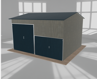 Hala stalowa 6x5.5m dwuspadowa Aluminium Wysoka