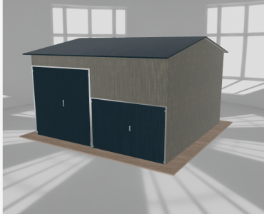 Hala stalowa 6x6m dwuspadowa Aluminium Wysoka