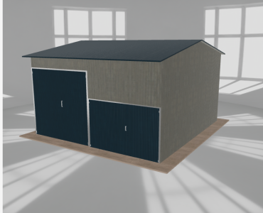 Hala stalowa 6x6.5m dwuspadowa Aluminium Wysoka