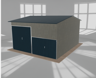 Hala stalowa 6x7m dwuspadowa Aluminium Wysoka