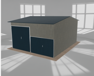 Hala stalowa 6x7.5m dwuspadowa Aluminium Wysoka
