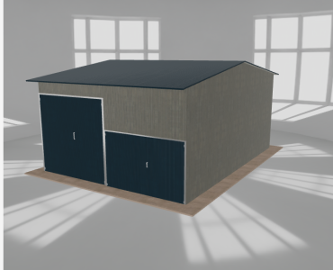 Hala stalowa 6x8m dwuspadowa Aluminium Wysoka
