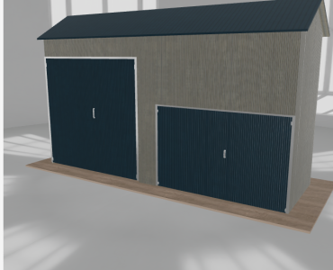 Hala stalowa 6.5x2m dwuspadowa Aluminium Wysoka