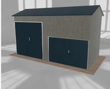 Hala stalowa 6.5x3m dwuspadowa Aluminium Wysoka
