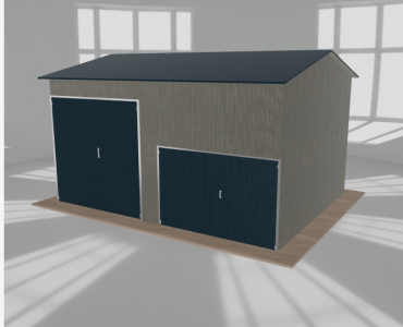 Hala stalowa 6.5x5m dwuspadowa Aluminium Wysoka