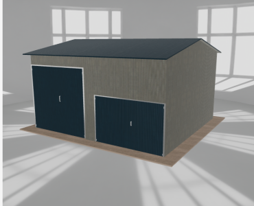 Hala stalowa 6.5x6m dwuspadowa Aluminium Wysoka