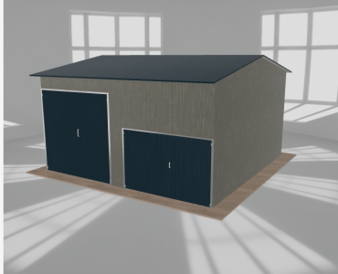 Hala stalowa 6.5x6.5m dwuspadowa Aluminium Wysoka