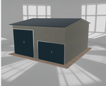 Hala stalowa 6.5x7m dwuspadowa Aluminium Wysoka