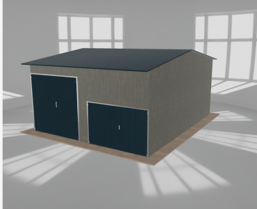 Hala stalowa 6.5x8m dwuspadowa Aluminium Wysoka