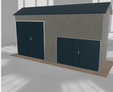 Hala stalowa 7x2m dwuspadowa Aluminium Wysoka