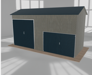 Hala stalowa 7x3m dwuspadowa Aluminium Wysoka