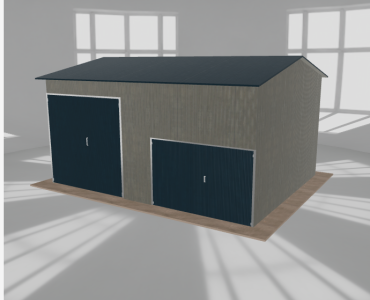 Hala stalowa 7x5.5m dwuspadowa Aluminium Wysoka